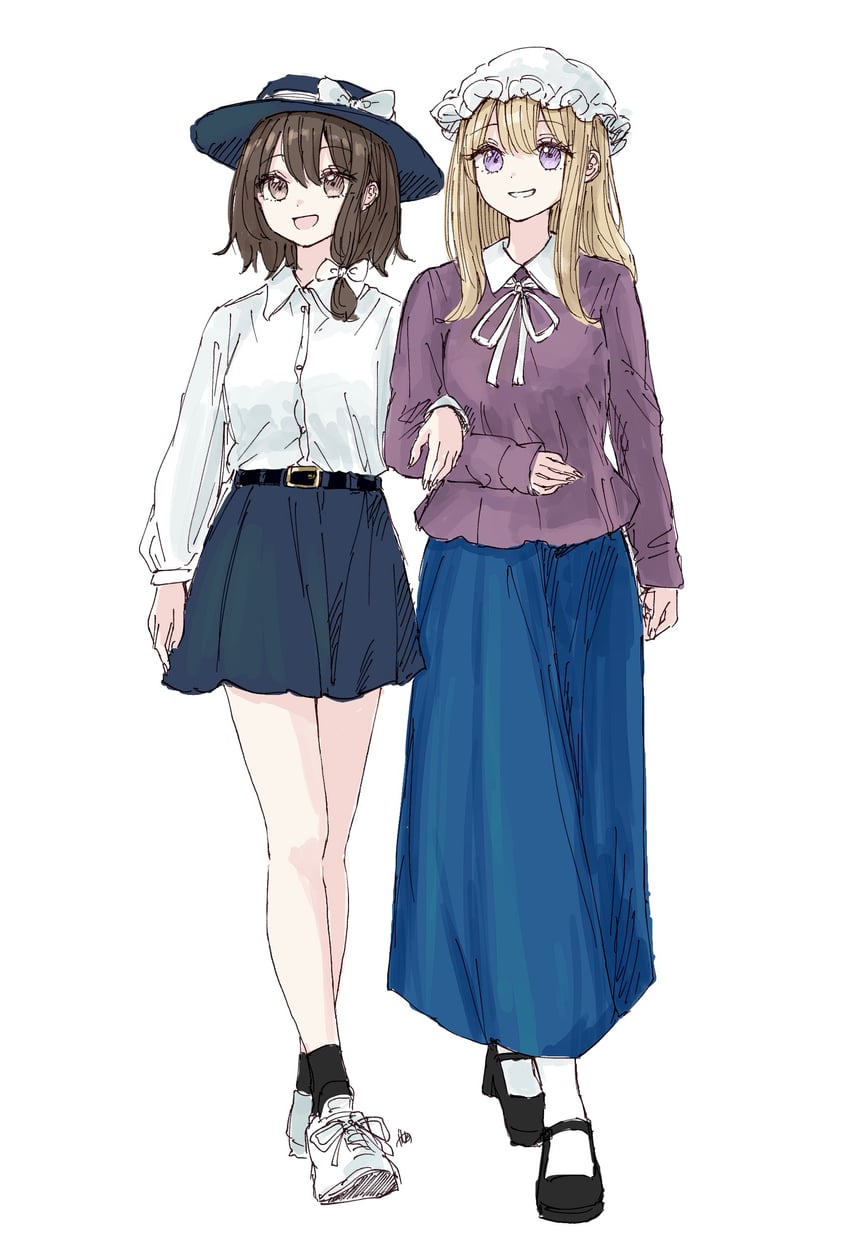 东方Project、玛艾露贝莉·赫恩、宇佐见莲子 2名女孩 :D 改装服装 腰带 黑色皮带