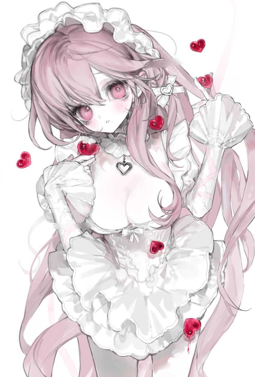 原创 1名女孩 乳房 乳沟 项圈 连衣裙