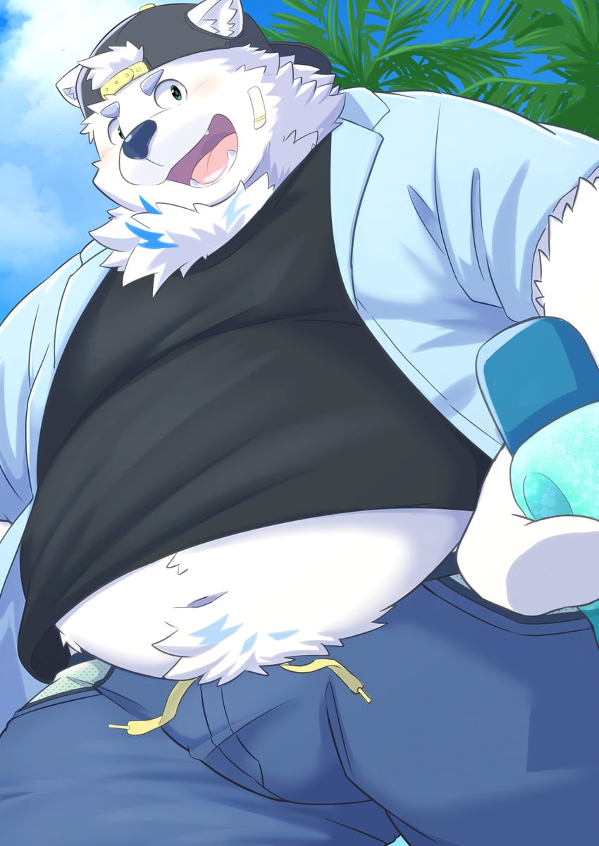 Live A Hero、Yohack 1名男孩 兽耳 反戴帽子 创可贴 脸颊上的创可贴