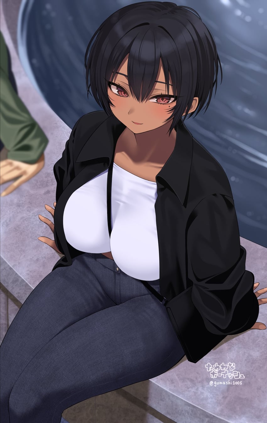 原创 1名女孩 1个其他角色 性别不明 包 黑发