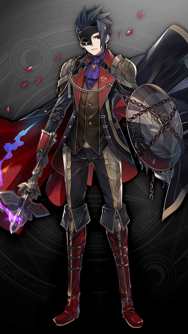 格林笔记、phantom (chinkon) (grimms notes)、phantom (grimms notes) 1名男孩 铠甲 阿斯科特领巾 黑色披肩 黑色手套