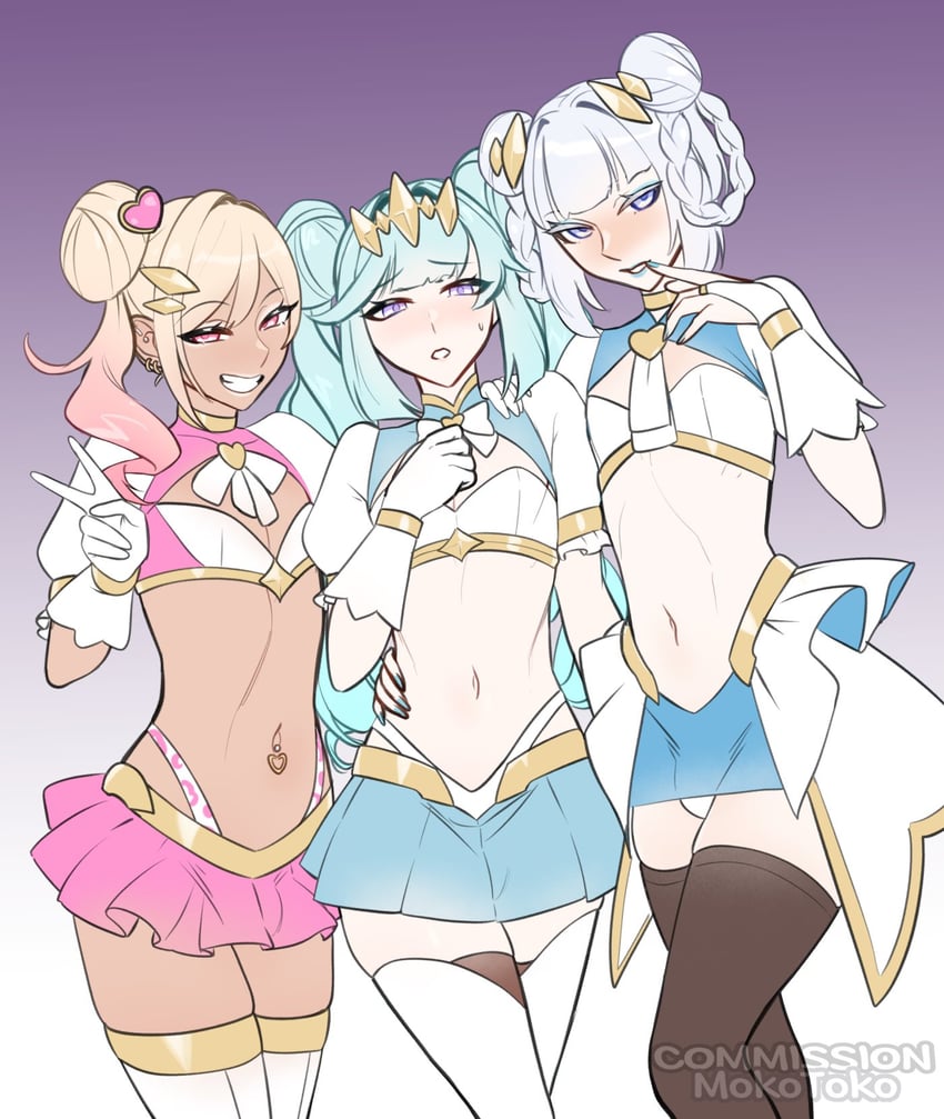 原创 3个男孩 金发 蓝发 脸红 蝴蝶结