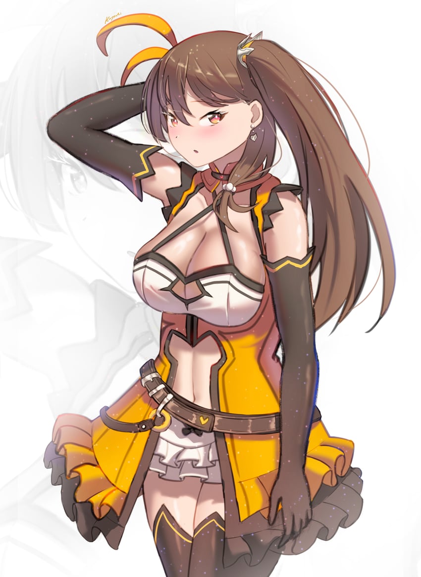 死亡终局 轮回试炼、death end re;quest 2 黑色手套 乳房 棕眼睛 棕发 乳沟