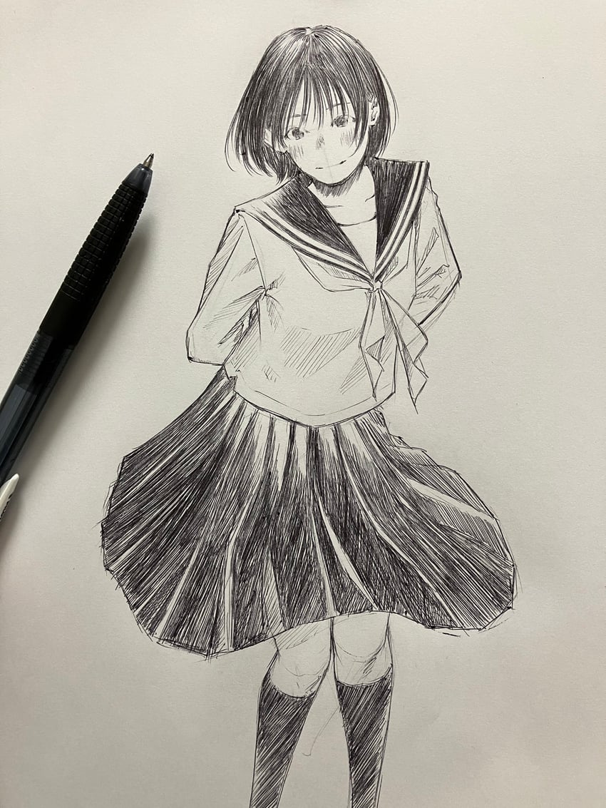 原创 1名女孩 脸红 闭嘴 脚部不在画面内 悬浮衣服