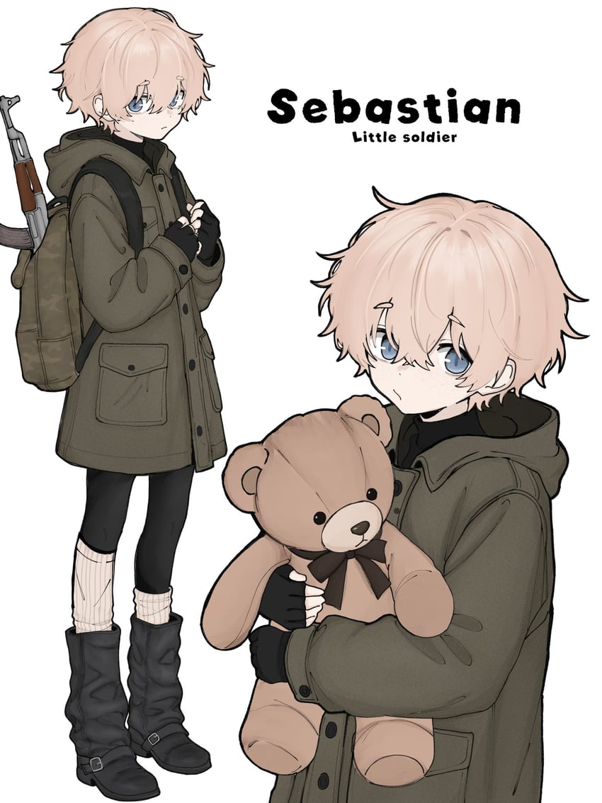 原创、sebastian (slavcorpz) 1名男孩 背包 包 金发 蓝眼