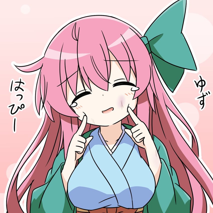 原创、yuzuha (akagyogun) 1名女孩 蓝色和服 蝴蝶结 淤青 脸部淤青