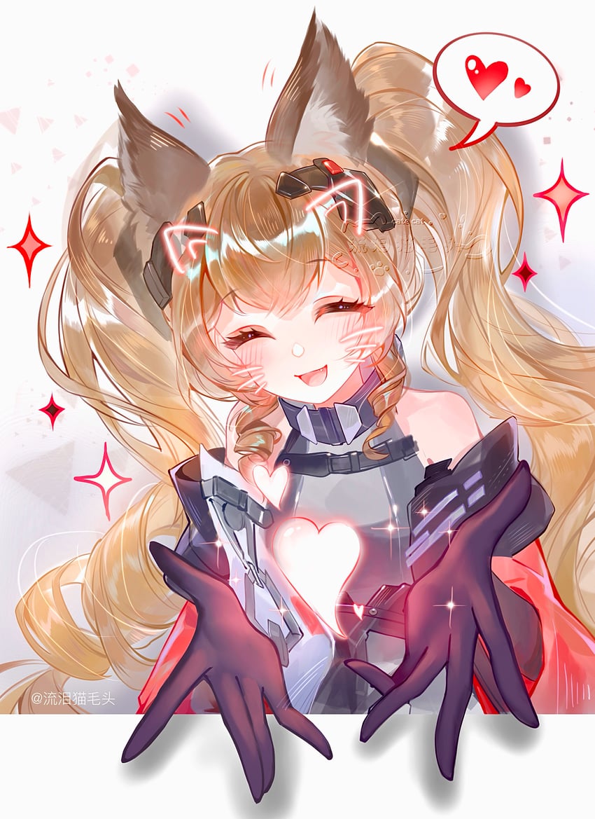 明日方舟、明日方舟：终末地、安洁莉娜 (明日方舟) 1名女孩 :D 兽耳毛 兽耳 露肩