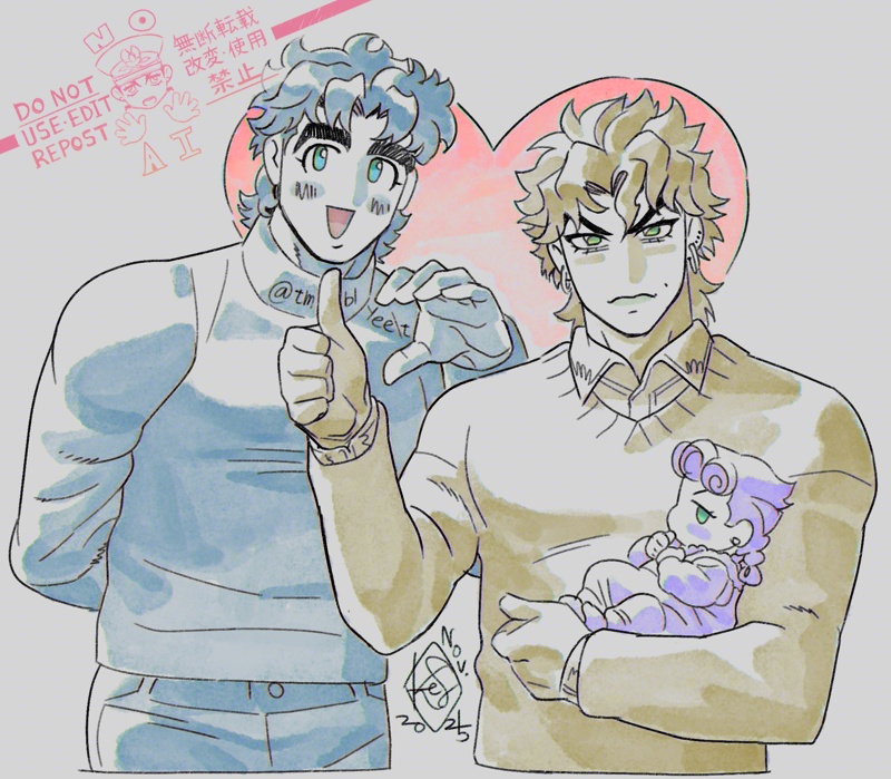 JOJO的奇妙冒险、幻影血脉、星尘斗士 3个男孩 幼化 婴儿 脸红 父亲与孩子