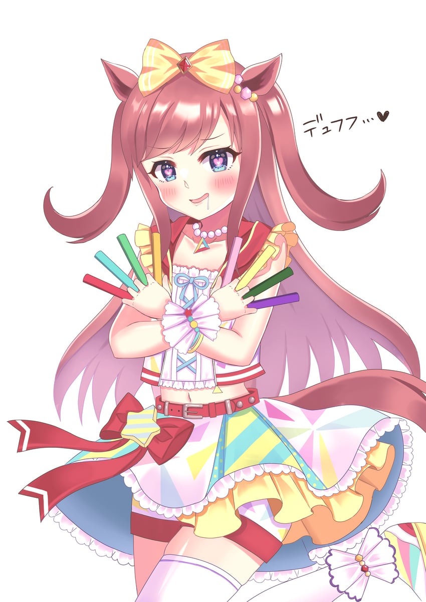 赛马娘、爱丽数码 (狂热模式) (赛马娘)、爱丽数码(赛马娘) 1名女孩 兽耳 珠子项链 珠子 腰带