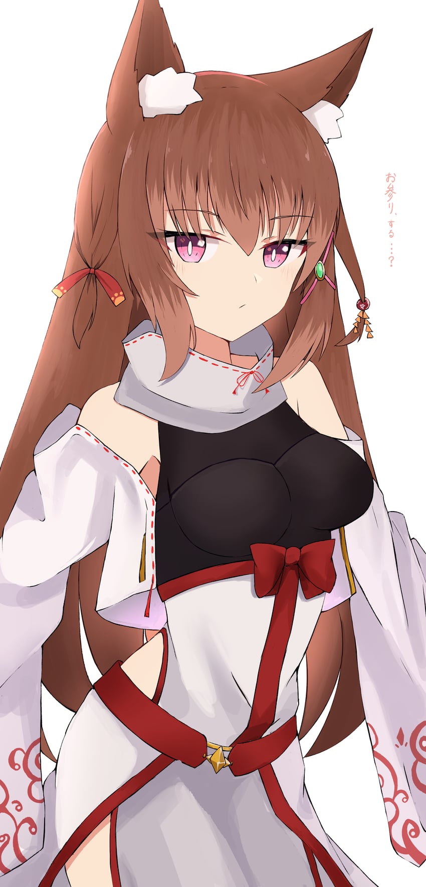 原创 1名女孩 兽耳毛 兽耳 露肩 乳房