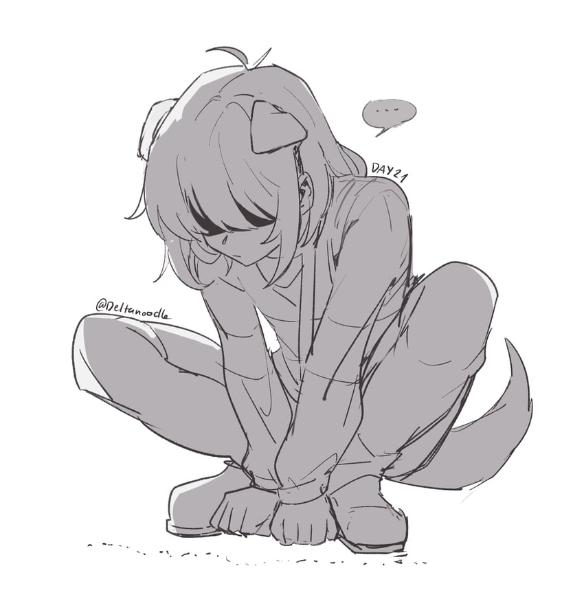 三角符文、Undertale/Deltarune、Kris (Deltarune) ... 1个其他角色 四肢着地 兽耳 蚂蚁