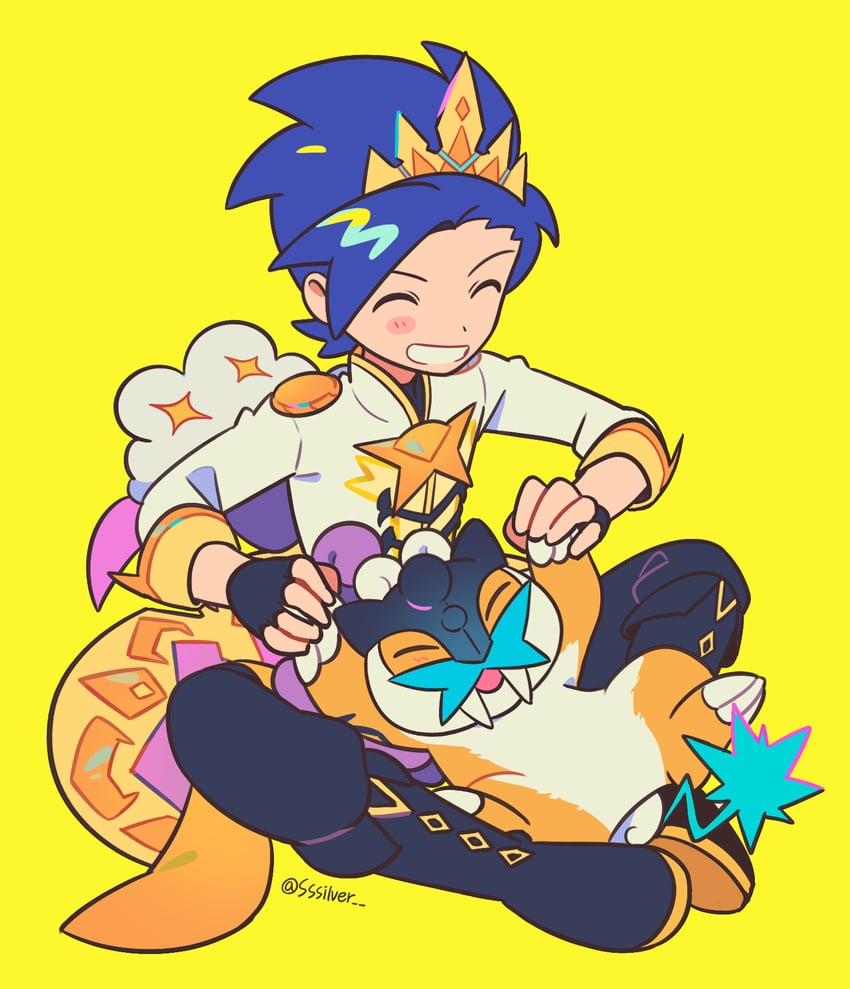 宝可梦、宝可梦大师 EX、ethan (champion) (pokemon) 1名男孩 黑色靴子 黑色手套 黑发 黑裤子