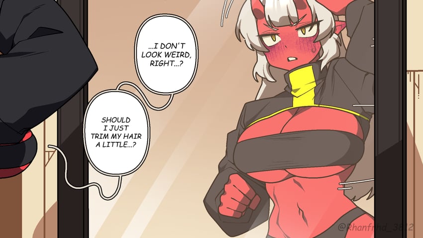 原创 1名女孩 腹肌 脸红 乳房 有色皮肤