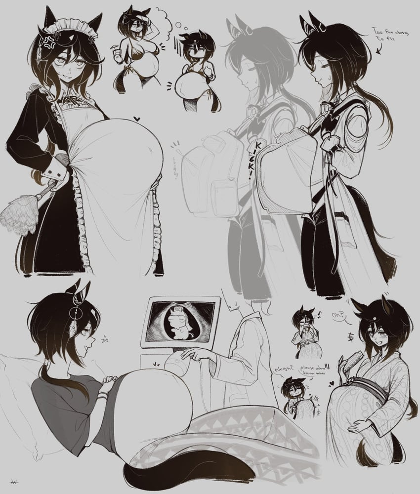 赛马娘、黄金船 (赛马娘)、黄金旅程 (赛马娘) 兽耳 围裙 大肚子 耳罩 眼镜挂绳