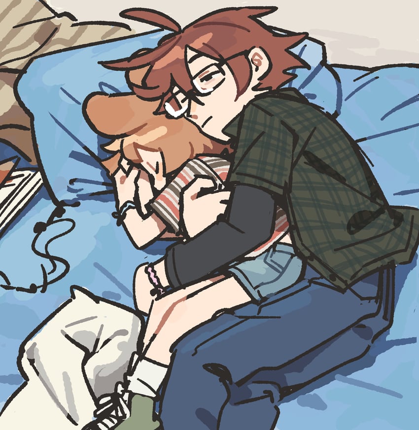 原创、adam (umiko zzz)、haru (umiko zzz) 1名男孩 1名女孩 年龄差 兽耳 床单