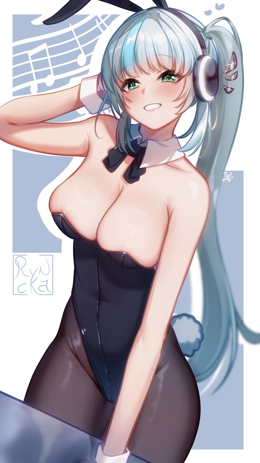 lucid multimedia、PRISM Project、神代丽香 蝴蝶结 蝶形领结 乳房 绿眼 耳机