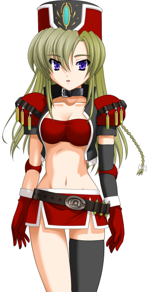 魔法战士 (系列)、mahou senshi symphonic knights、serafy 1名女孩 2000年代风格 腰带 蓝眼 辫子
