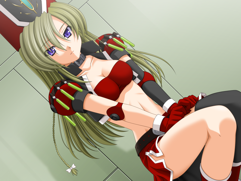魔法战士 (系列)、mahou senshi symphonic knights、serafy 1名女孩 2000年代风格 不对称服装 蓝眼 辫子