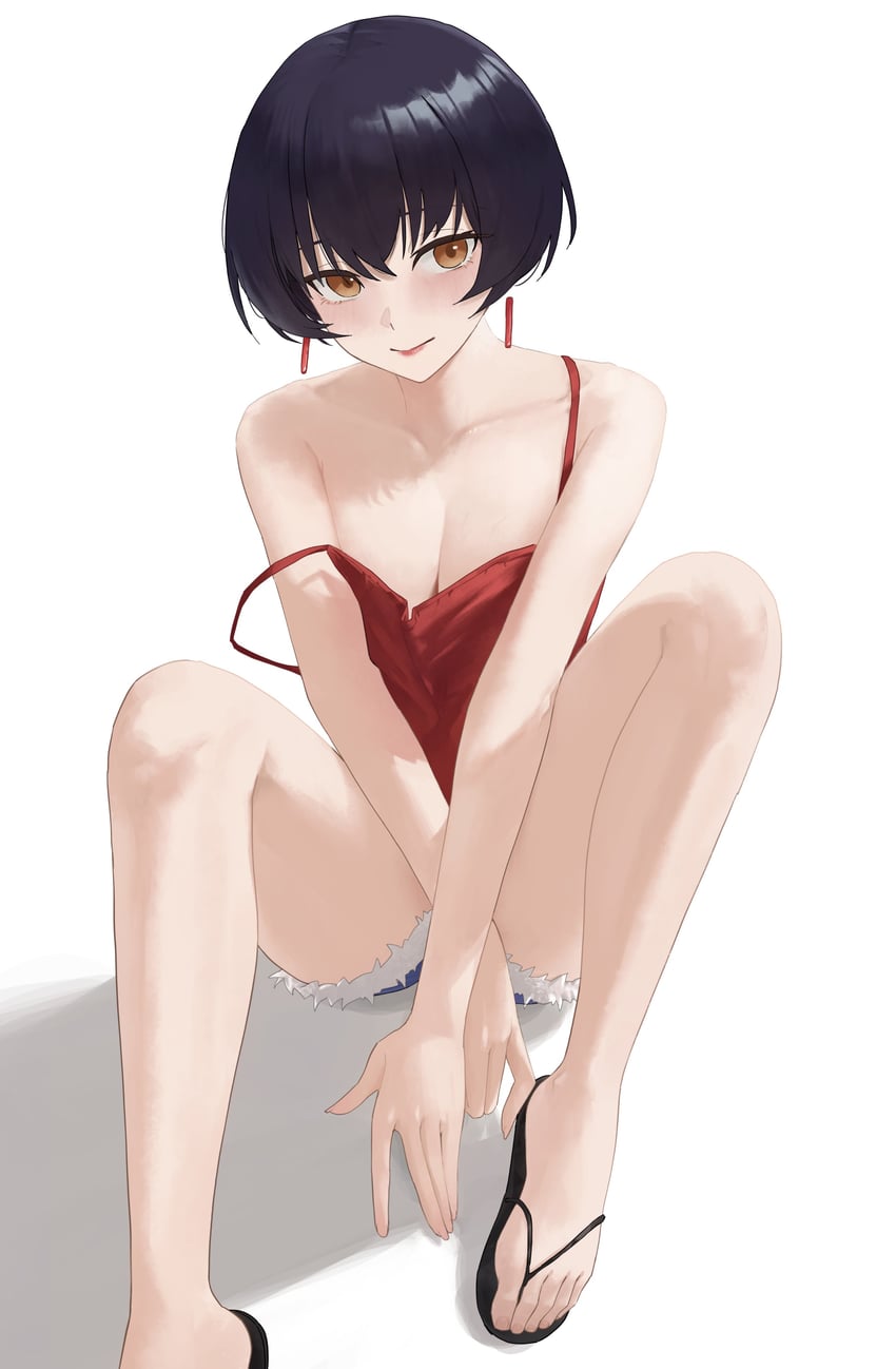神稻牡丹：醉态如百合之花、张君兰 1名女孩 黑发 黑凉鞋 乳房 棕眼睛