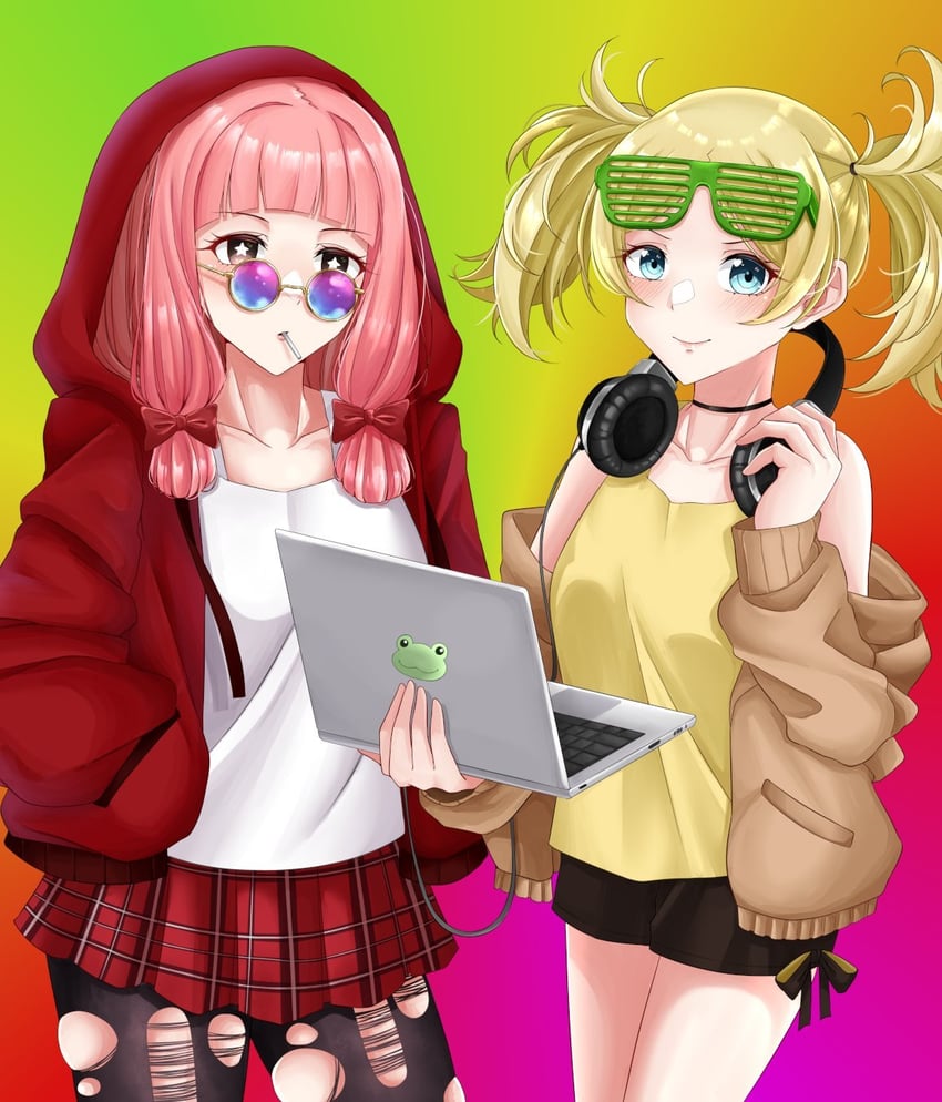 火焰纹章、火焰纹章：觉醒、火焰之纹章：if 2名女孩 黑洞 黑色连裤袜 黑色短裤 金发