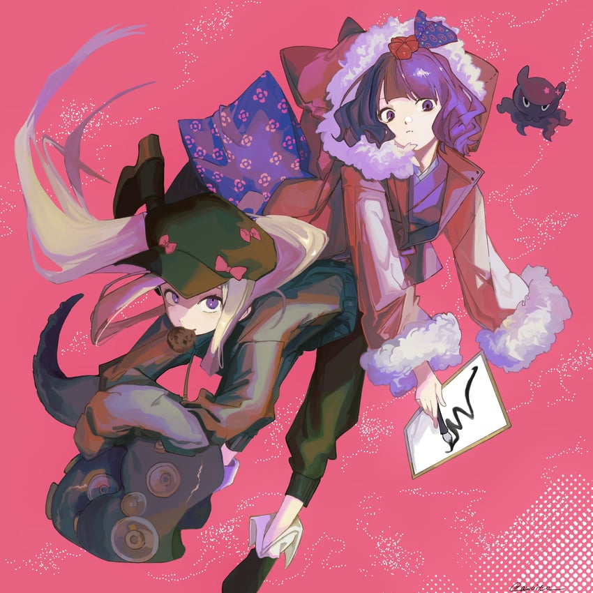 Fate/Grand Order、Fate系列、阿比盖尔·威廉姆斯 2名女孩 黑裤子 金发 蓝眼 蝴蝶结