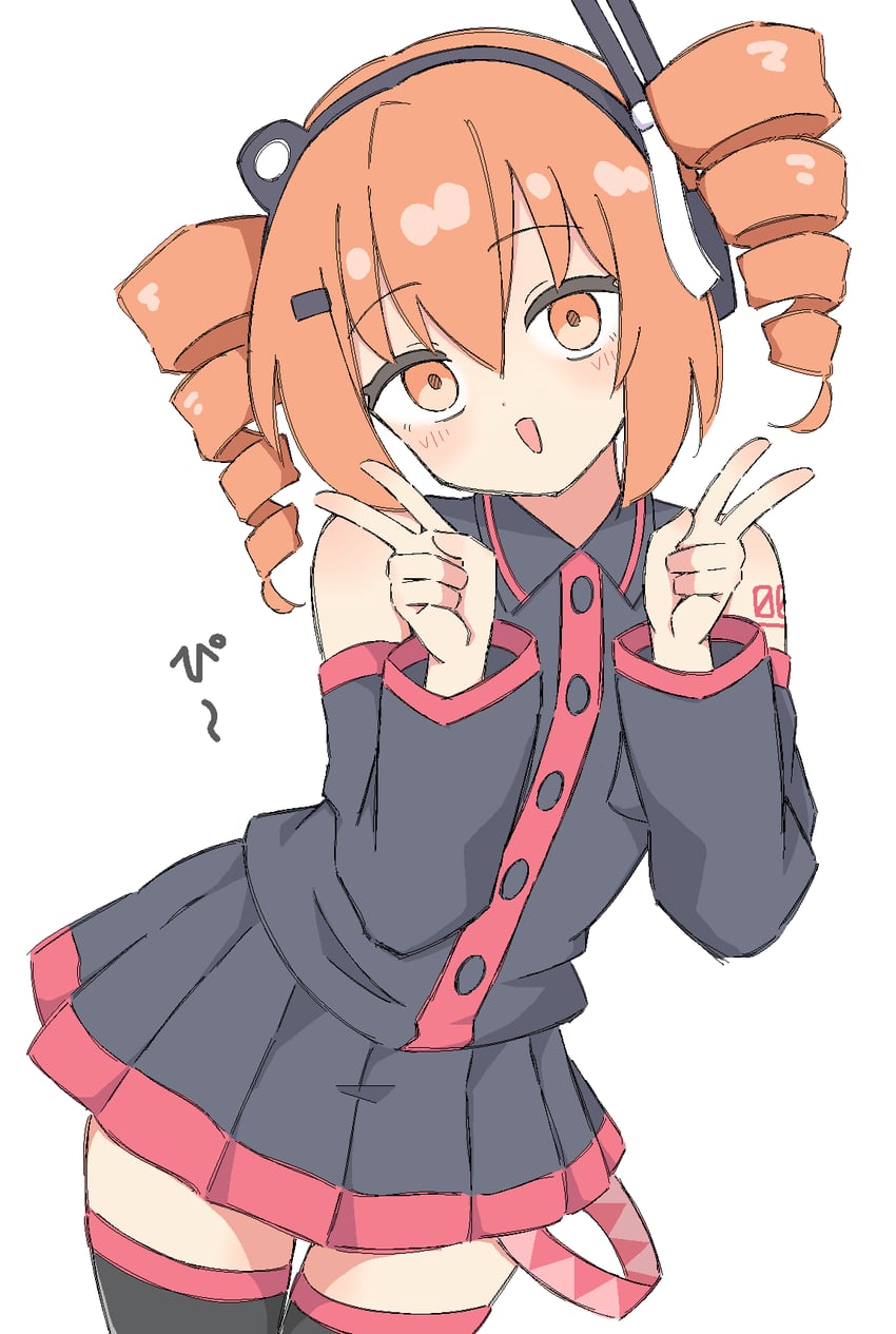 AI语音、UTAU、足立怜 1名女孩 替换服装 不同发型 露肩 黑色靴子