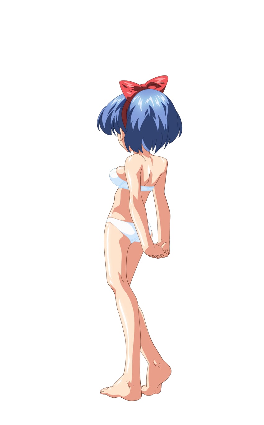 魔法玉、芽衣 (魔法少女☆太郎) 1名女孩 赛璐珞上色 双手背在身后 屁股 赤脚