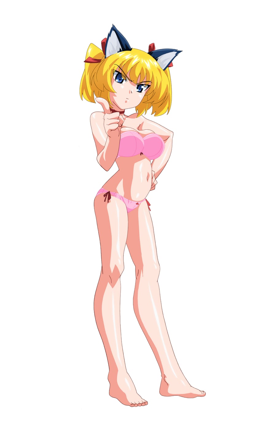 魔法玉、片濑美纪 1名女孩 生气 兽耳 赛璐珞上色 赤脚