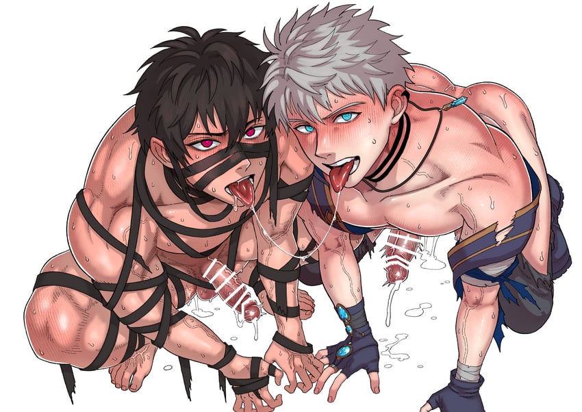 原创、kai (jae)、zayl (jae) 2个男孩 腹肌 亲吻后 条状遮挡 蔷薇