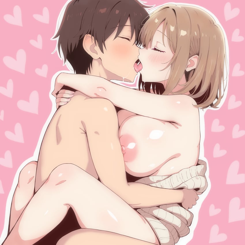 原创 1名男孩 1名女孩 乳房压迫 乳房 棕发