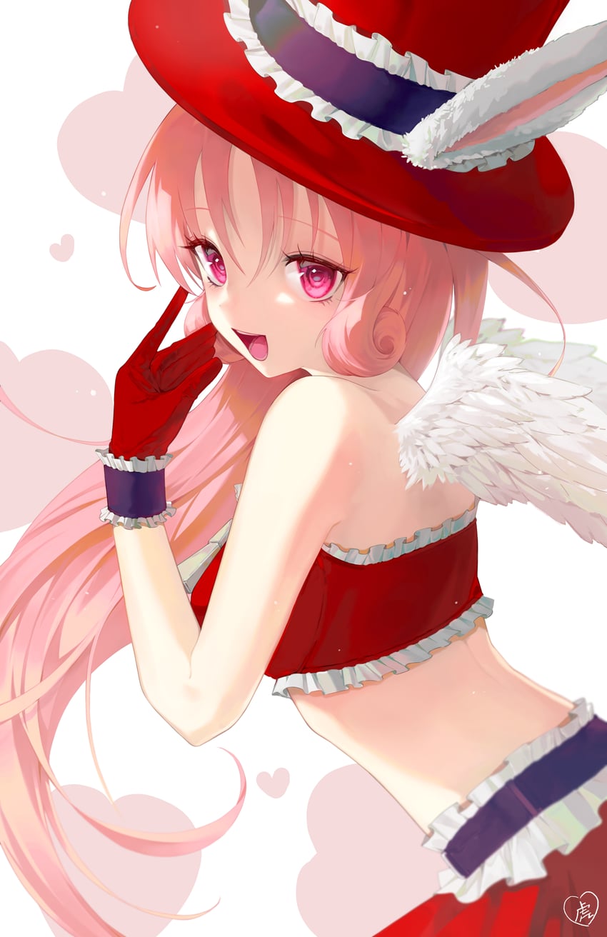 原创 1名女孩 :D 天使翅膀 兽耳 露肩