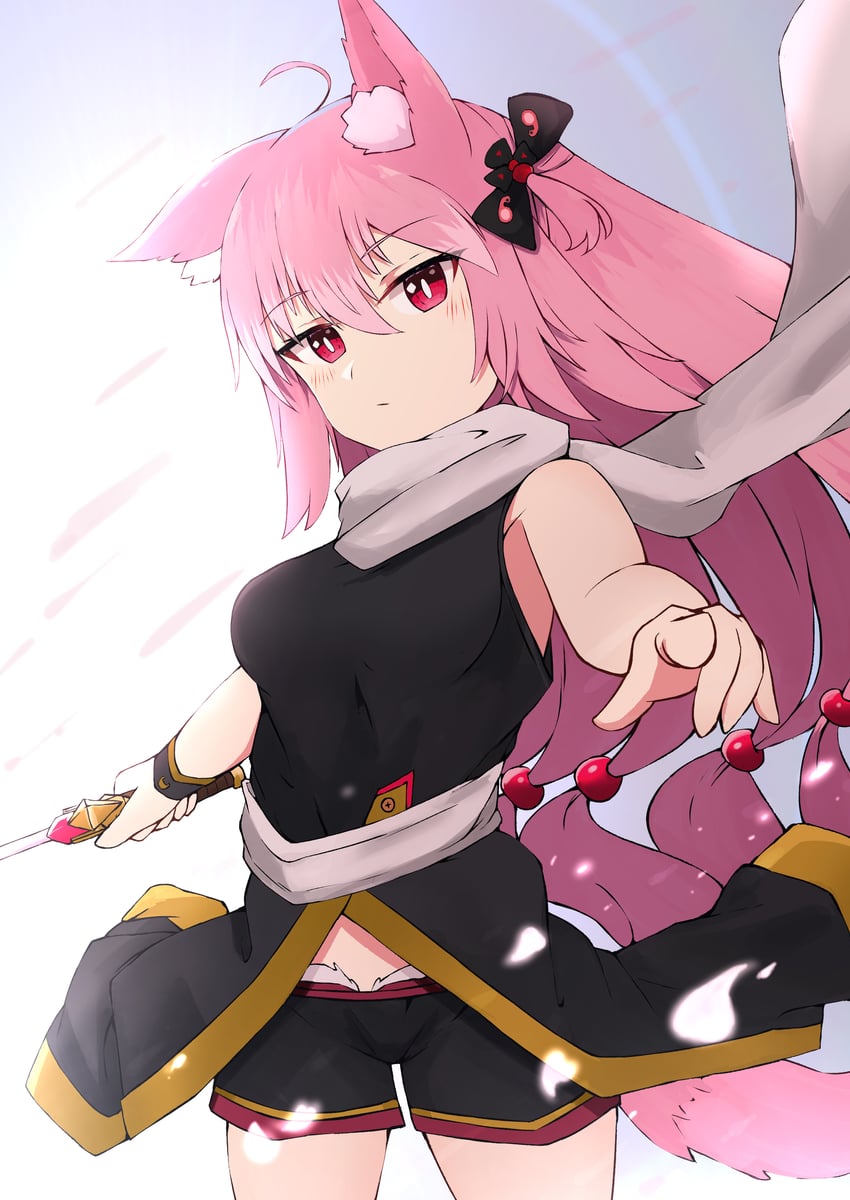 原创 1名女孩 呆毛 兽耳毛 兽耳 露肩