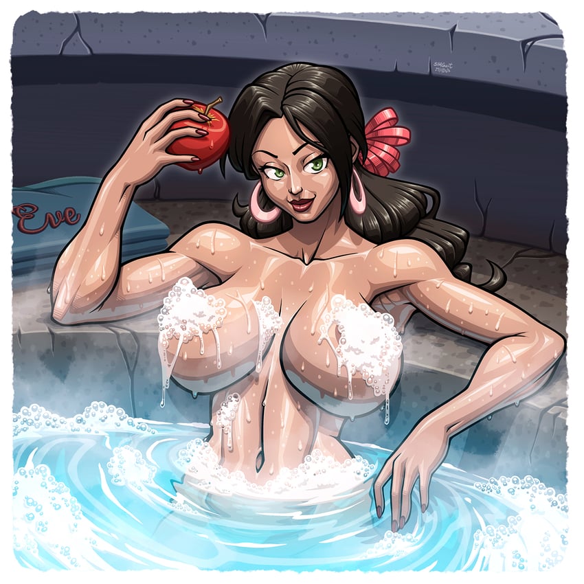 leisure suit larry、eve (leisure suit larry) 苹果 黑发 边框 乳房 便利的打码