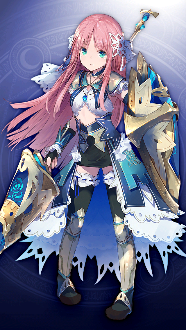 格林笔记、lady dulcinea (grimms notes)、lady dulcinea (tenkuu) (grimms notes) 1名女孩 铠甲 黑色手套 黑色过膝袜 蓝色背景