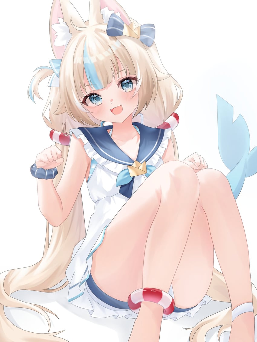 个人势虚拟主播、Sameko Saba 1名女孩 :D 兽耳毛 兽耳 金发