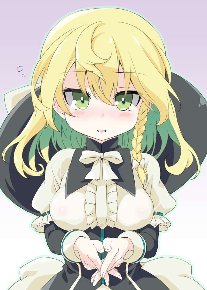 东方Project、雾雨魔理沙 1名女孩 替换服装 异色瞳 后背蝴蝶结 金发