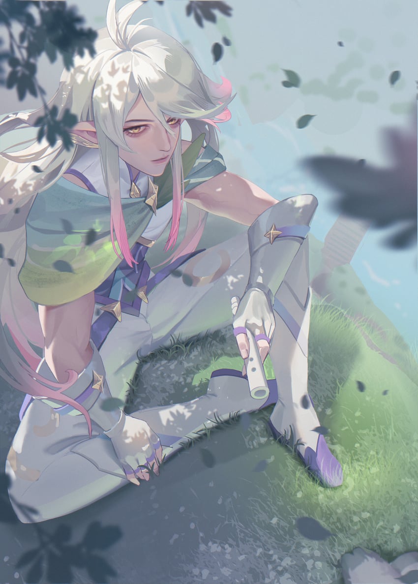洛克王国、洛克王国：世界、iris (roco kingdom: world) 1名男孩 靴子 笛子 精灵 露指手套
