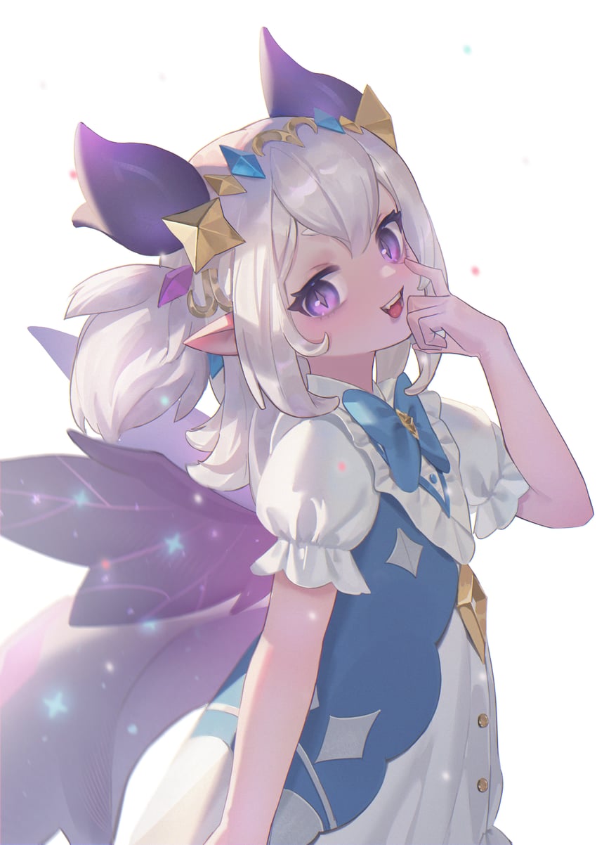 洛克王国、洛克王国：世界、freya (mobile legends) 1名女孩 :D 蓝色蝴蝶结 蝴蝶结 菱形瞳孔