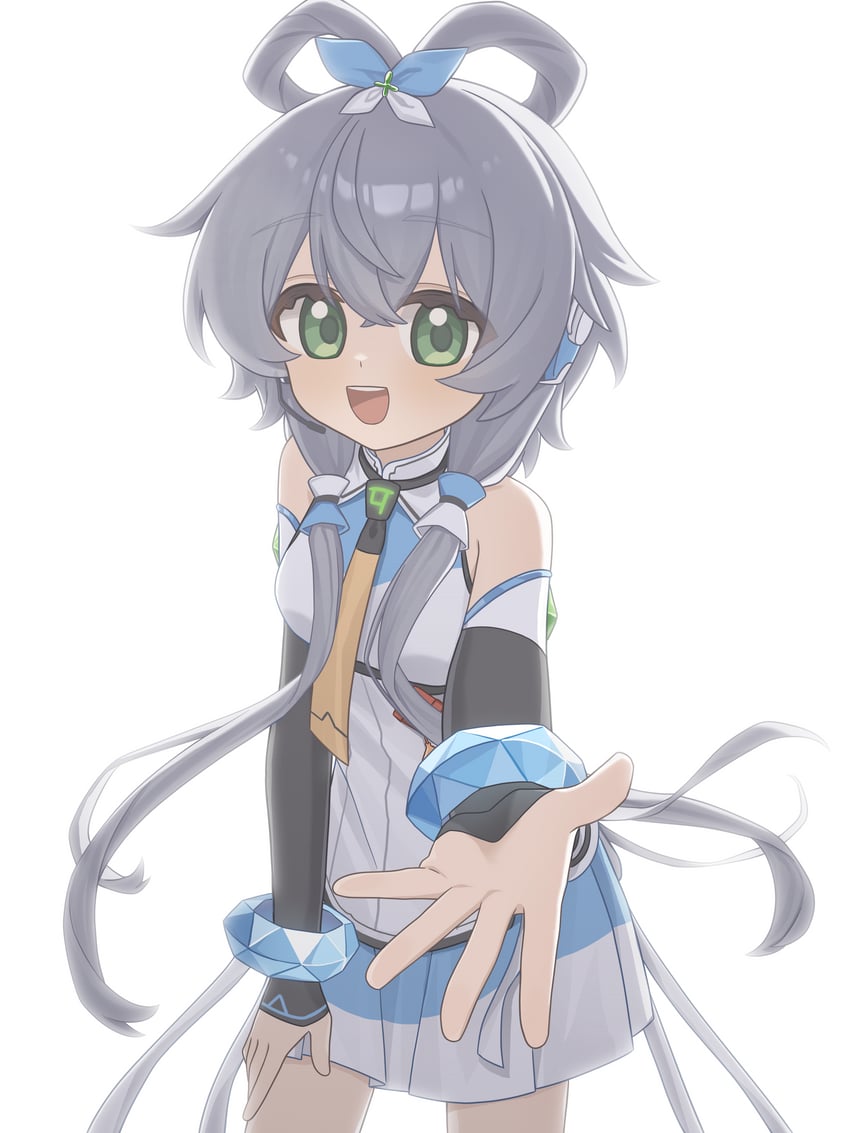 VOCALOID、Vsinger、洛天依 1名女孩 露肩 手链 乳房 牛仔镜头