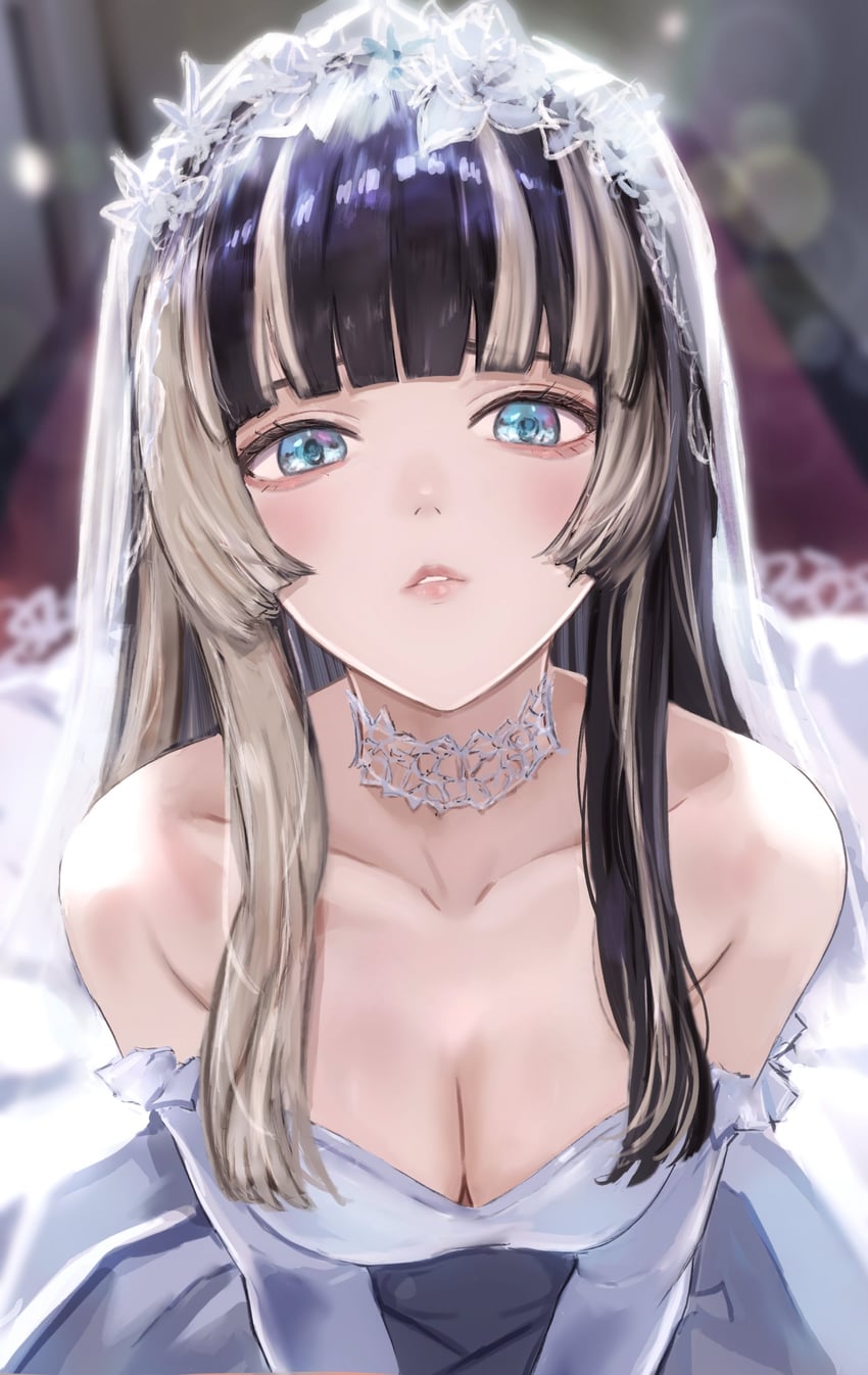 Hololive、hololive DEV_IS、儒乌风亭螺钿 1名女孩 替换服装 露肩 黑发 蓝眼