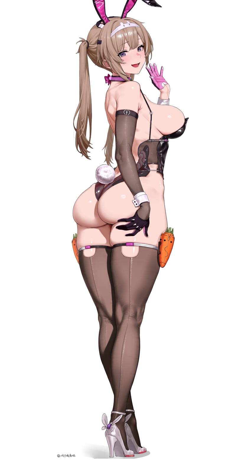 尘白禁区、分析员 (尘白禁区)、玛丽安·安德里奥蒂 1名女孩 乳房 巨乳 兔女郎 过膝袜