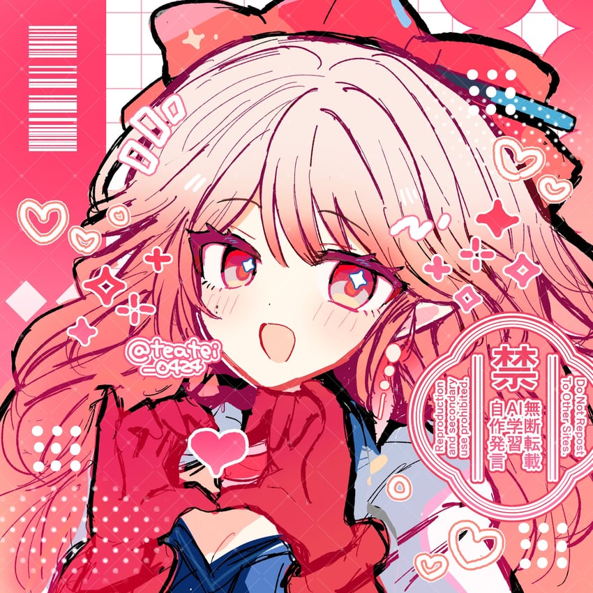 明日方舟、榛果 (明日方舟) 1名女孩 :D 蓝色衬衫 脸红 手套