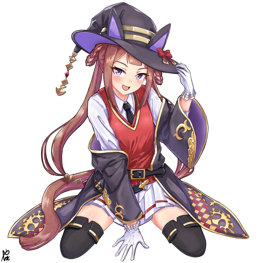 赛马娘、东商变革 (赛马娘) 兽耳 腰带 脸红 乳房 全身
