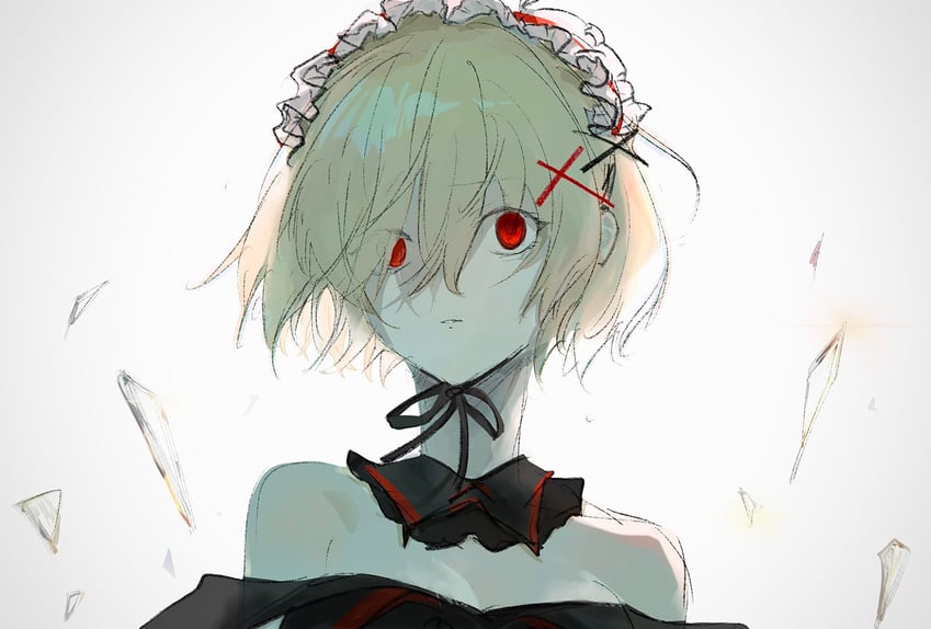 韵律源点 Arcaea、薇塔(Arcaea) 1名女孩 露肩 黑领 黑色连衣裙 金发