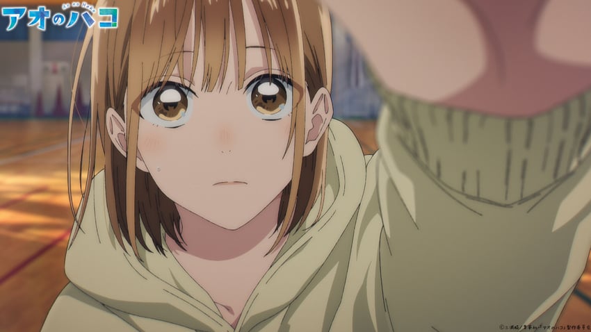蓝箱、鹿乃千夏 1名女孩 棕眼睛 棕发 锁骨 时尚