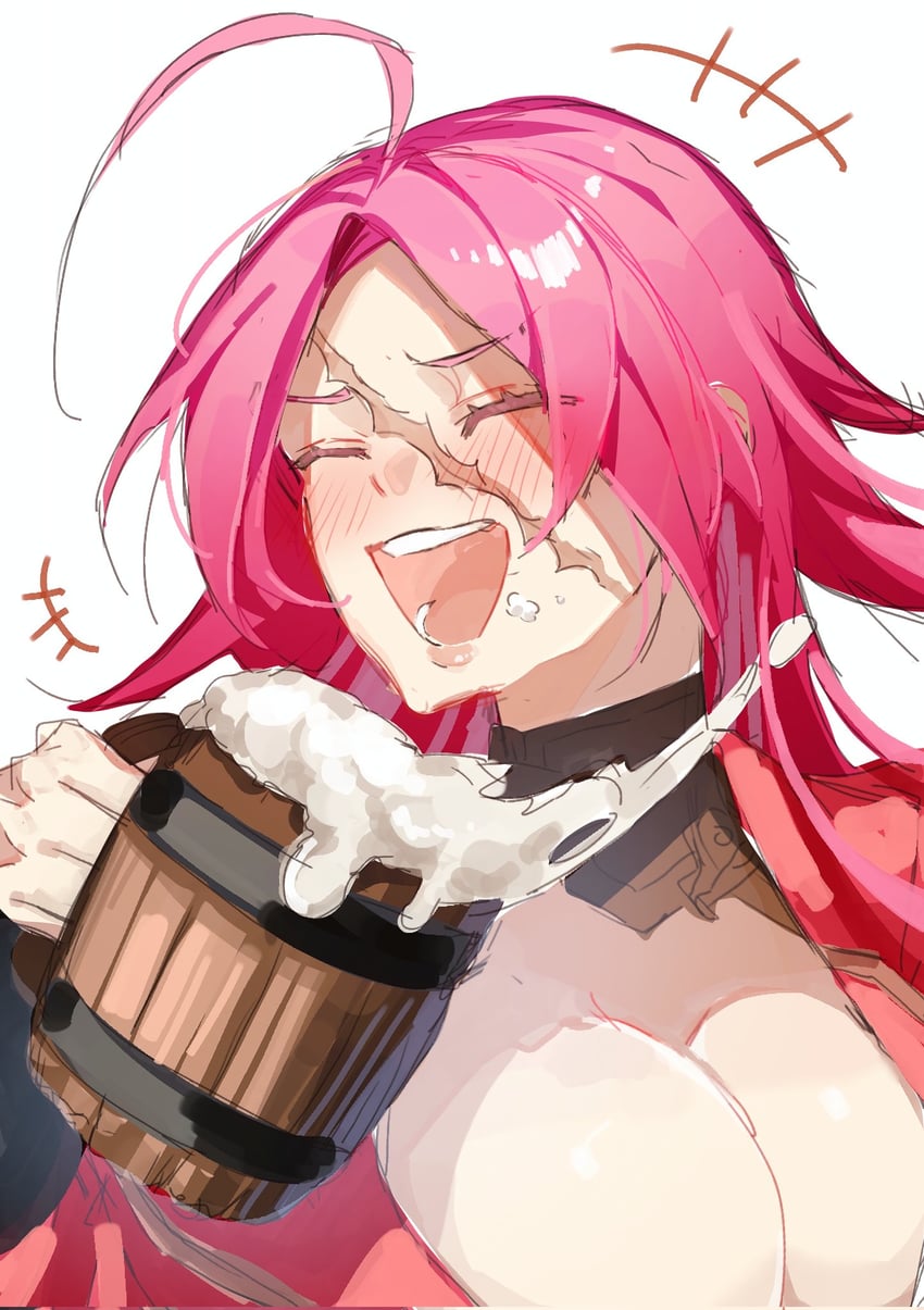 Fate/Grand Order、Fate系列、弗朗西斯·德雷克 (Fate) +++ 1名女孩 呆毛 脸红 乳房