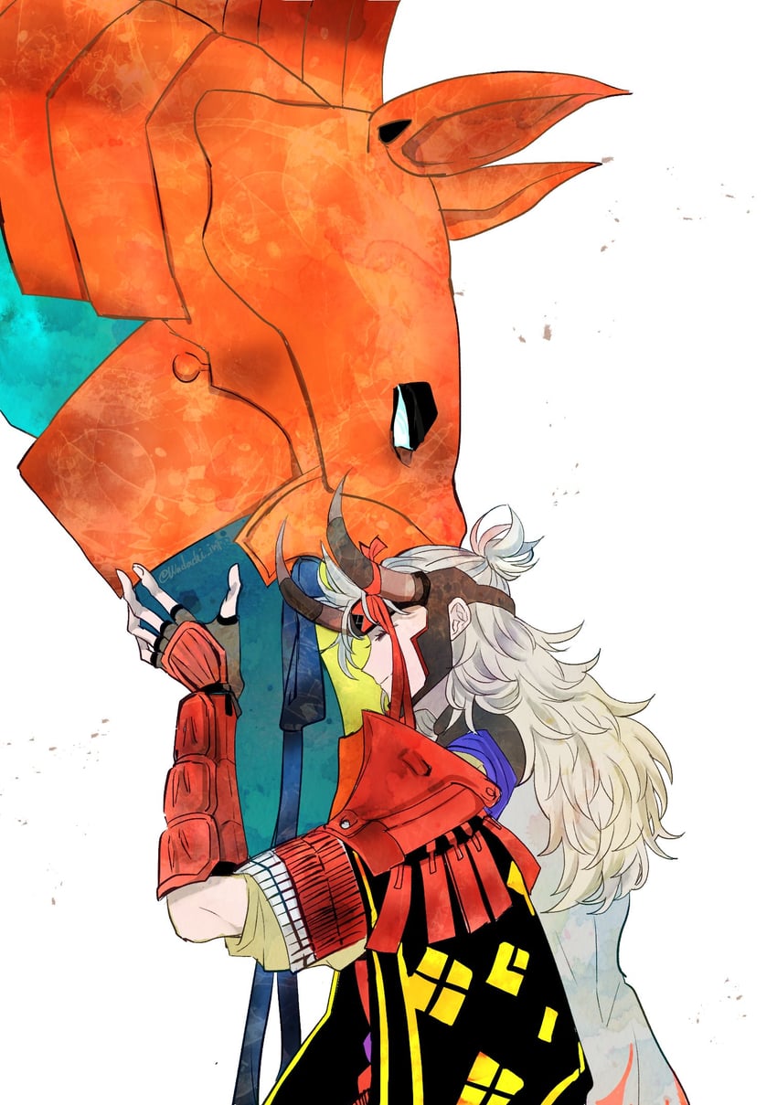Fate/Grand Order、Fate系列、武田信玄(Fate) 1名男孩 护臂 铠甲 作者名 闭眼