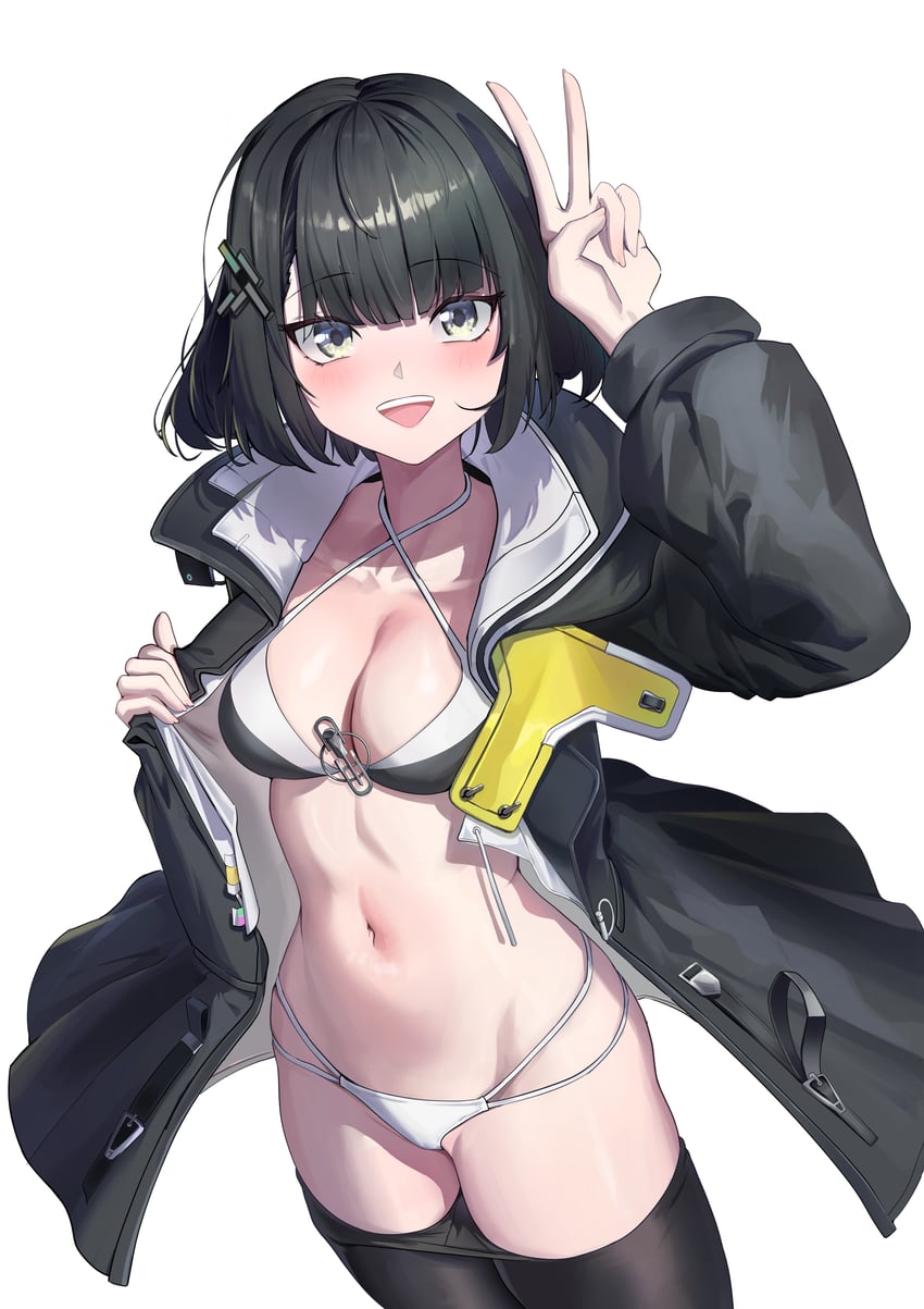 明日方舟、明日方舟：终末地、管理员 (明日方舟) 1名女孩 比基尼 乳房 乳沟 牛仔镜头