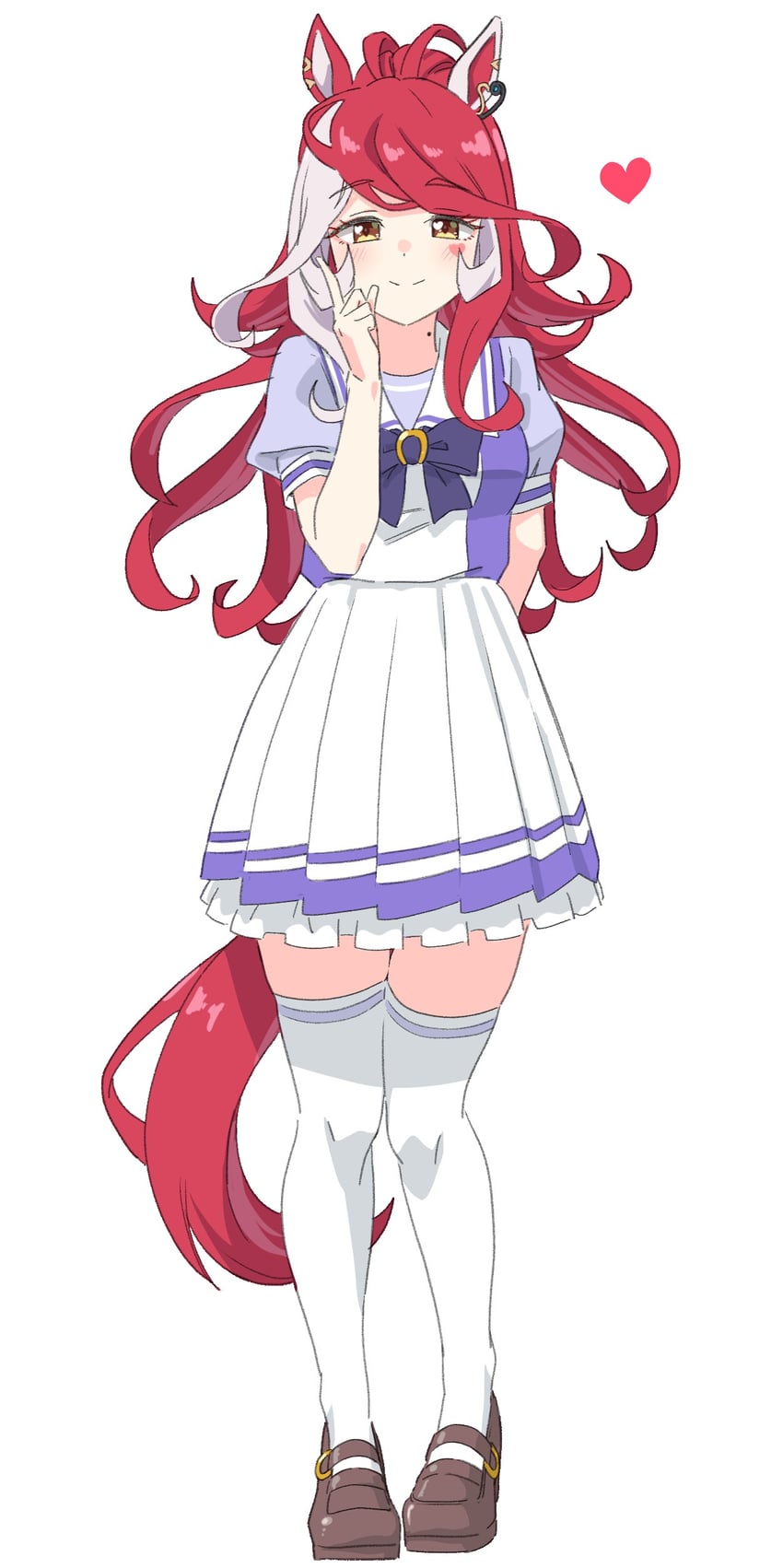 赛马娘、唯独爱你 (赛马娘) 1名女孩 兽耳 蝴蝶结 蝶形领结 闭嘴