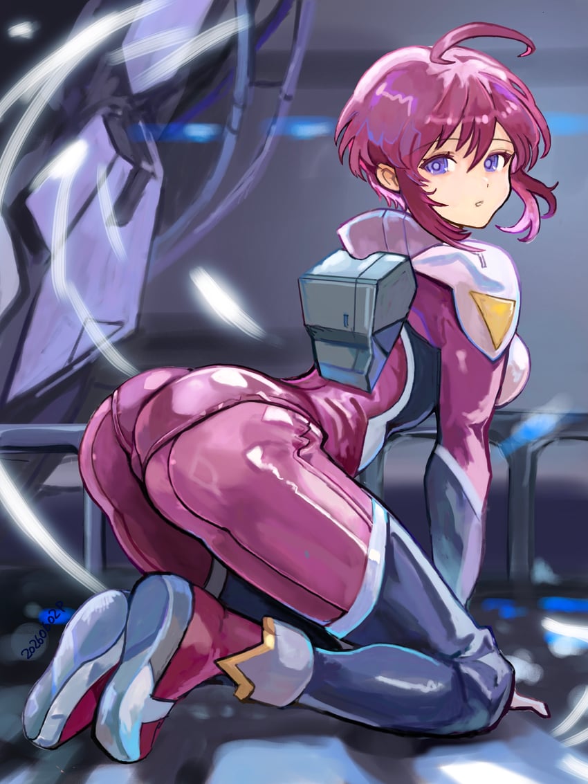 高达、机动战士高达SEED、机动战士高达SEED DESTINY 1名女孩 呆毛 四肢着地 屁股 有日期